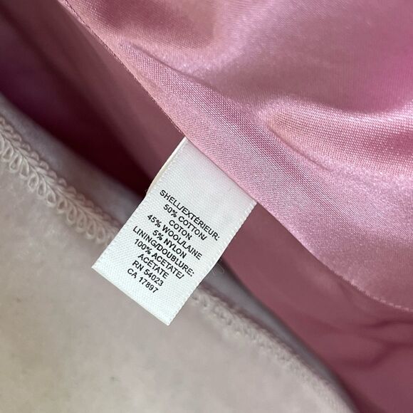 BANANA REPUBLIC Pink and White Wool Blend Peacoat Size Small - Picture 6 of 8